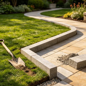 Lawn Edge Hardening and Retaining Treatment